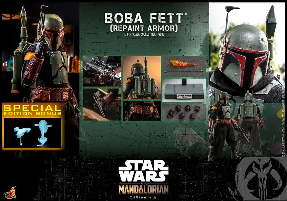 Star Wars: The Mandalorian Actionfigur 1/6 Boba Fett Repaint Armor Special Edition HOT TOYS OHNE MAILER - Smalltinytoystore