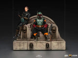 Star Wars The Mandalorian Deluxe Art Scale Statue 1/10 Boba Fett & Fennec on Throne 23 cm - Smalltinytoystore