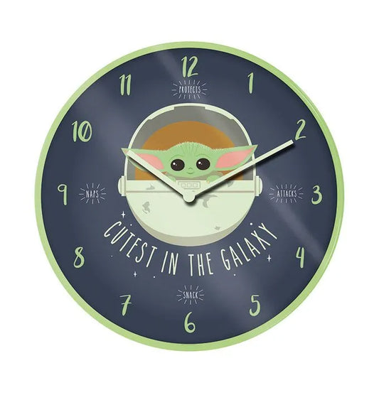 Star Wars The Mandalorian Wanduhr Cutest In The Galaxy - Smalltinytoystore