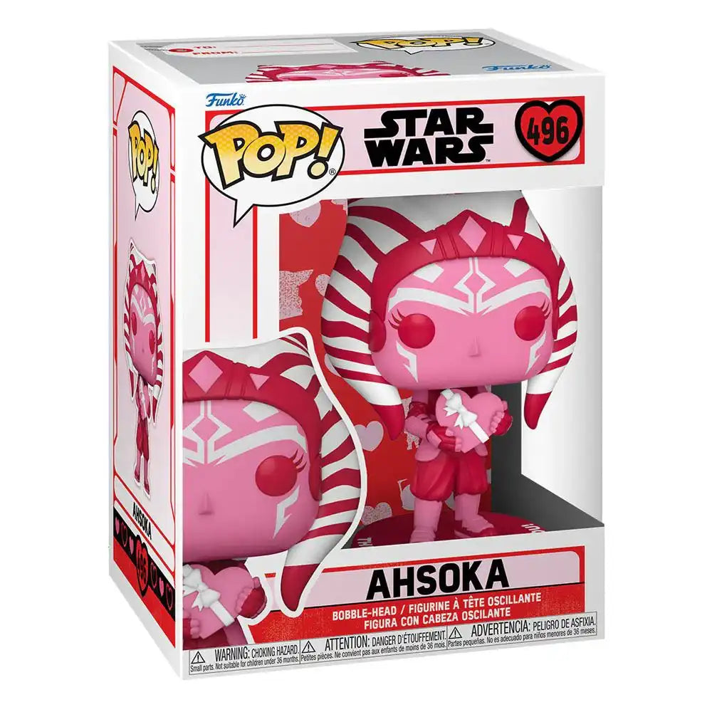 Star Wars Valentines POP! Star Wars Vinyl Figur Ahsoka 9 cm - Smalltinytoystore