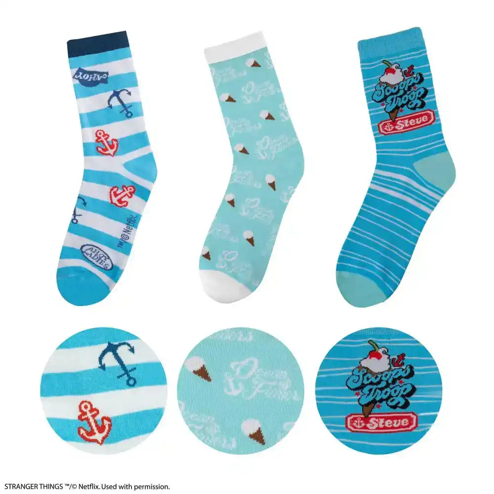 Stranger Things: 1680 Set of 3 Socks - Smalltinytoystore