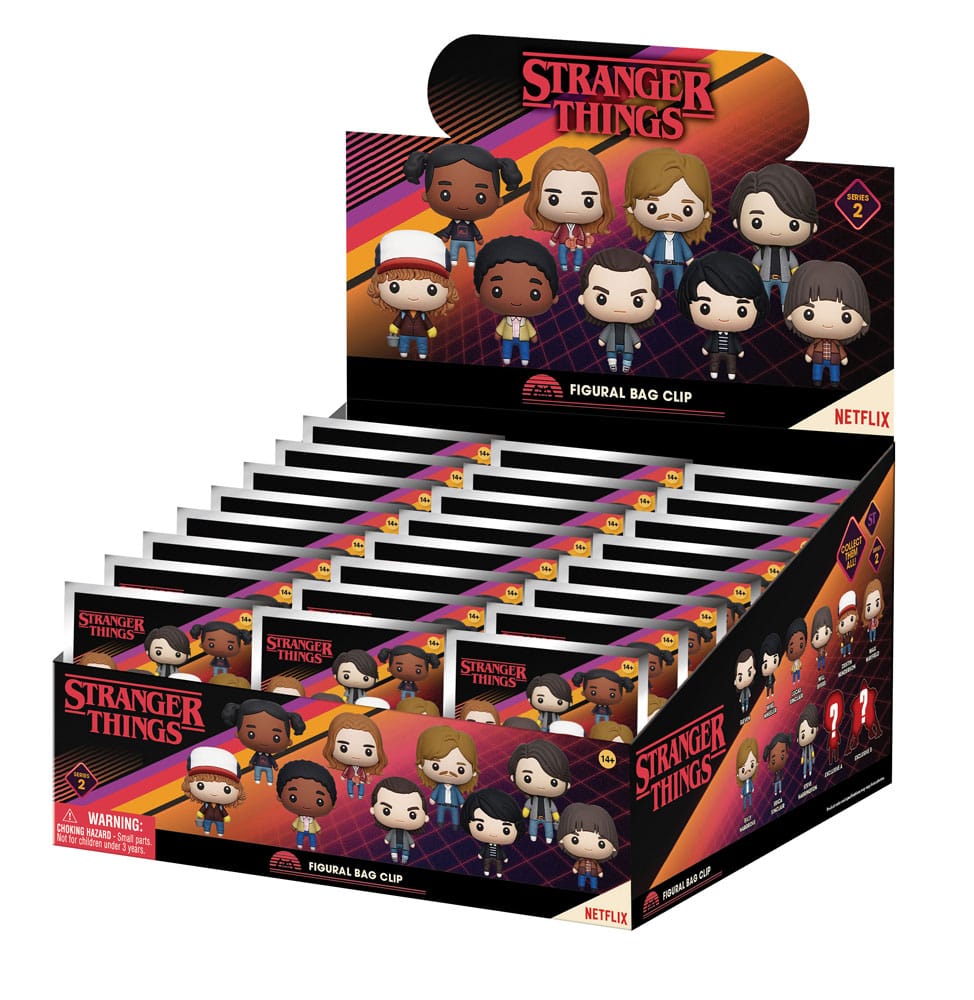 Stranger Things 3D PVC-Taschenanhänger Series 2 Display (24) - Smalltinytoystore