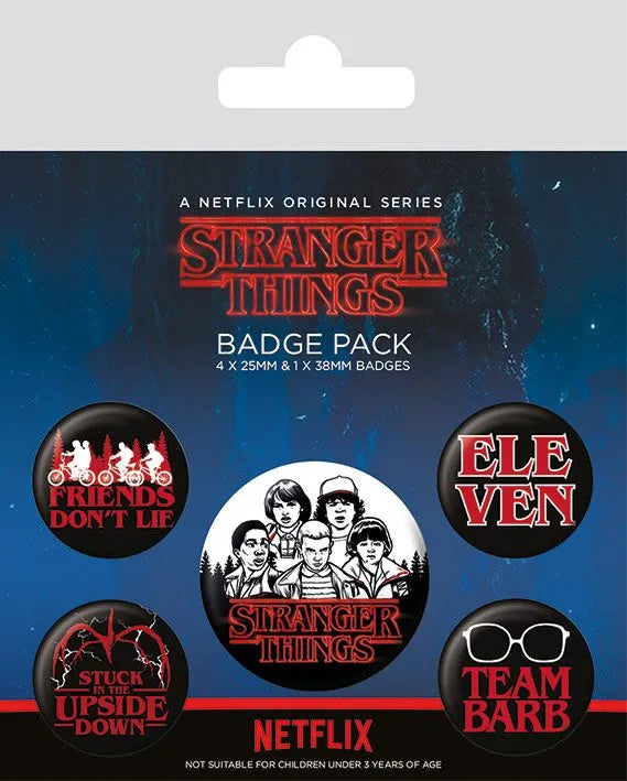 Stranger Things Ansteck-Buttons 5er-Pack Characters - Smalltinytoystore