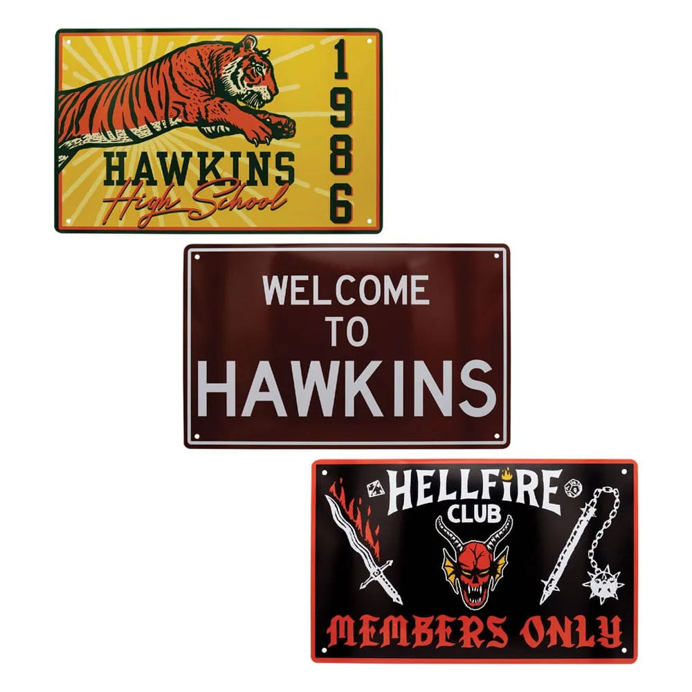 Stranger Things Blechschilder 3er Set - Smalltinytoystore