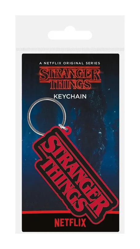 Stranger Things Gummi-Schlüsselanhänger Logo 6 cm - Smalltinytoystore