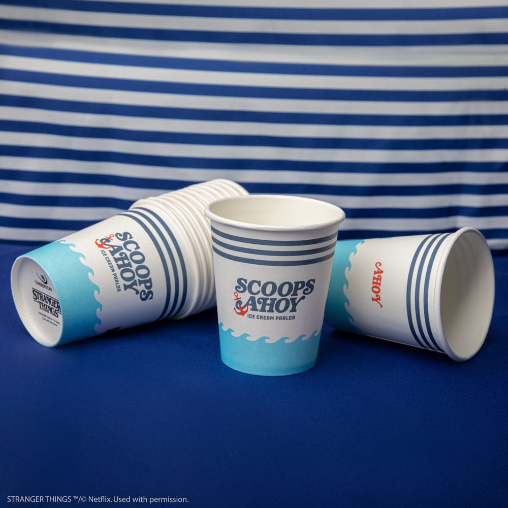 Stranger Things Set von 24 Pappbechern Scoops Ahoy - Smalltinytoystore