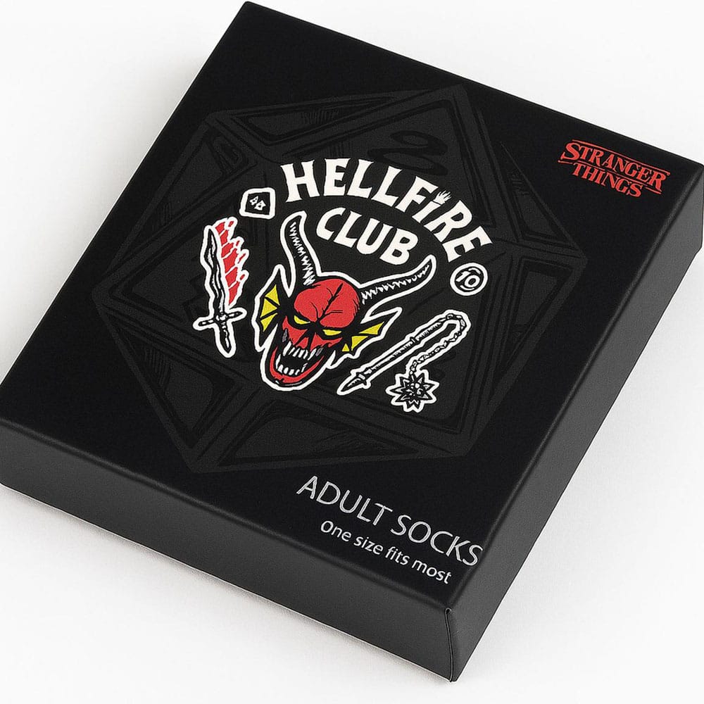 Stranger Things Socken 3er-Pack 38-45 Hellfire Club - Smalltinytoystore
