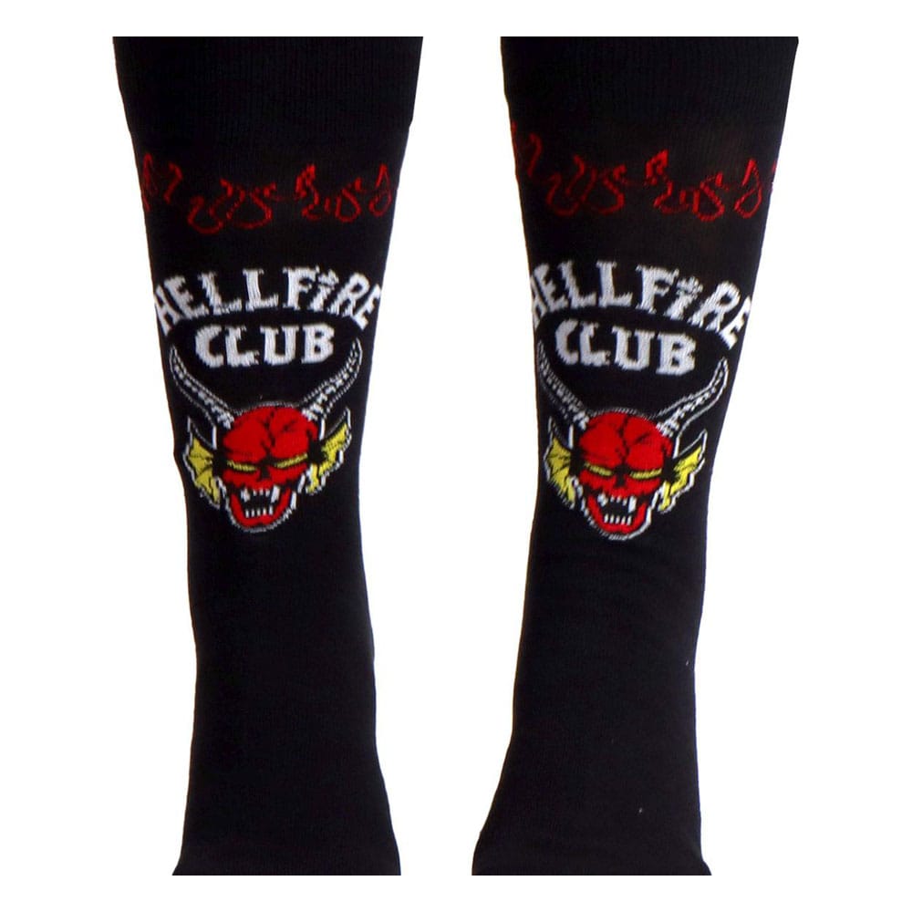 Stranger Things Socken Hellfire Club Black 38-45 - Smalltinytoystore