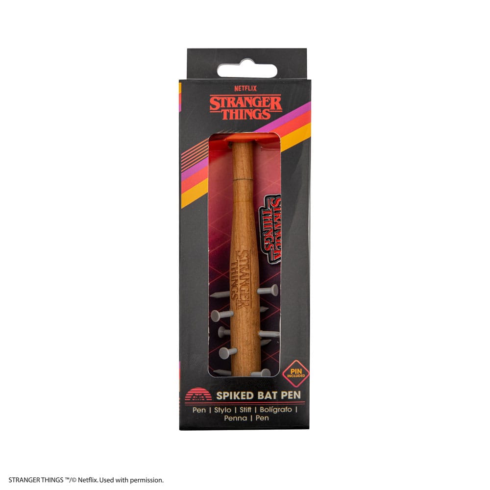 Stranger Things Stachelige Schlägerkugelschreiber & Stranger Things Anstecknadel - Smalltinytoystore