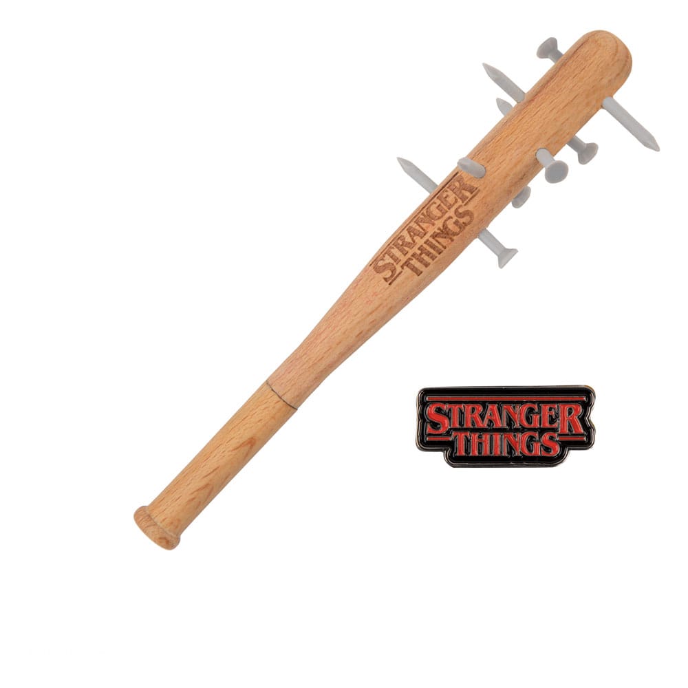 Stranger Things Stachelige Schlägerkugelschreiber & Stranger Things Anstecknadel - Smalltinytoystore
