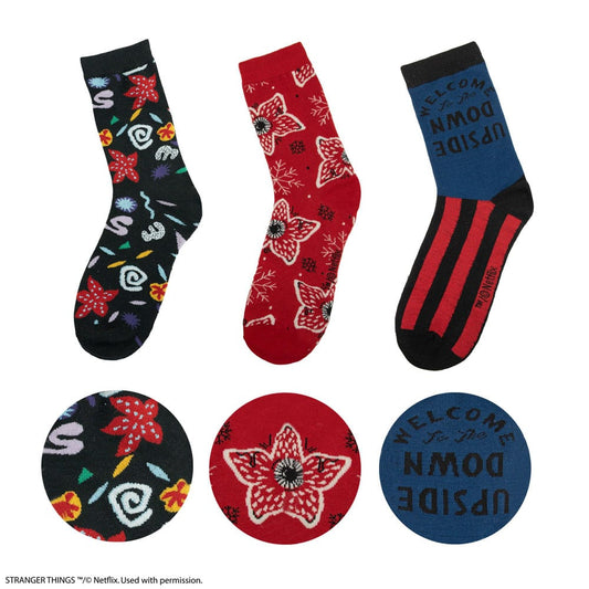 Stranger Things: Stranger Things Set of 3 Socks - Smalltinytoystore