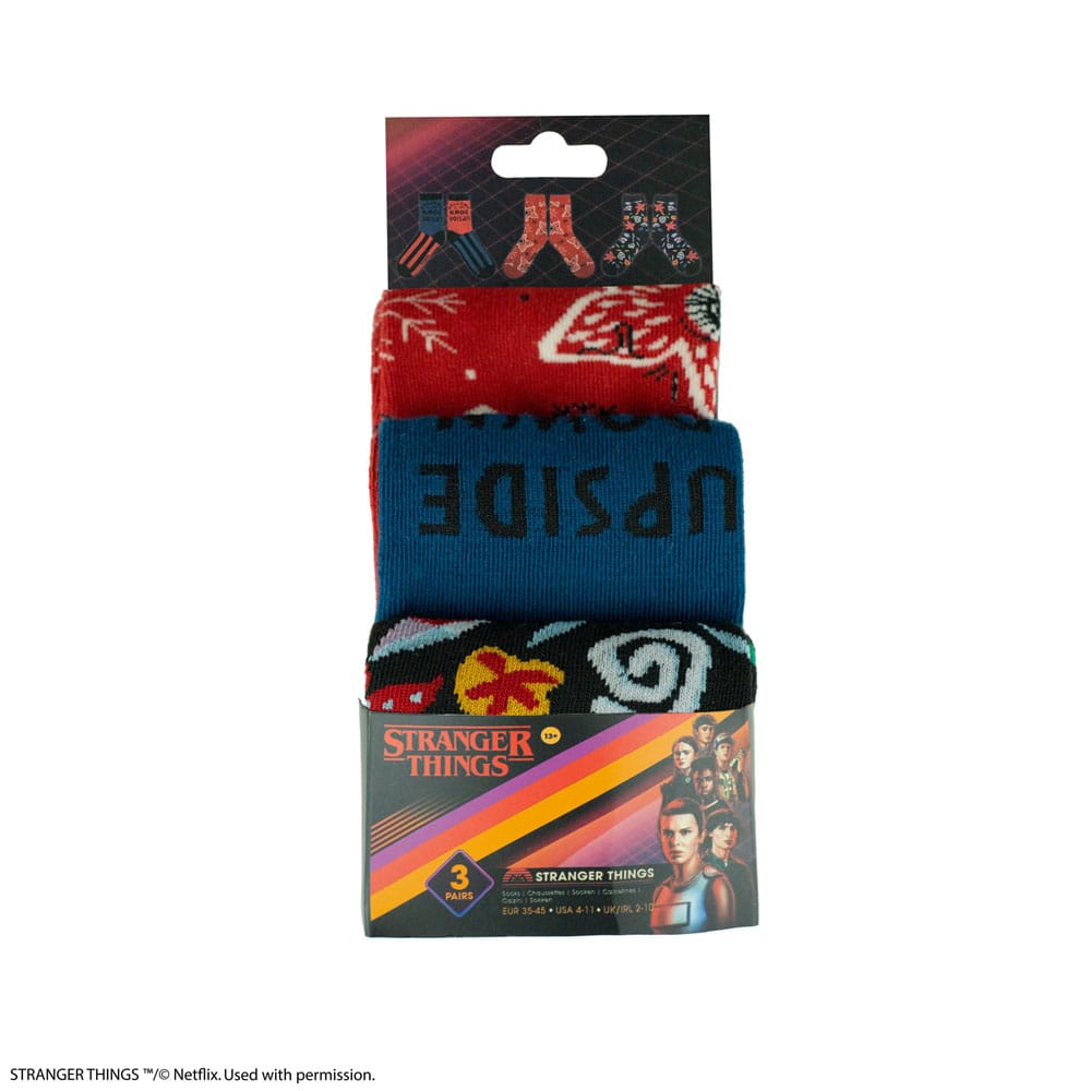 Stranger Things: Stranger Things Set of 3 Socks - Smalltinytoystore