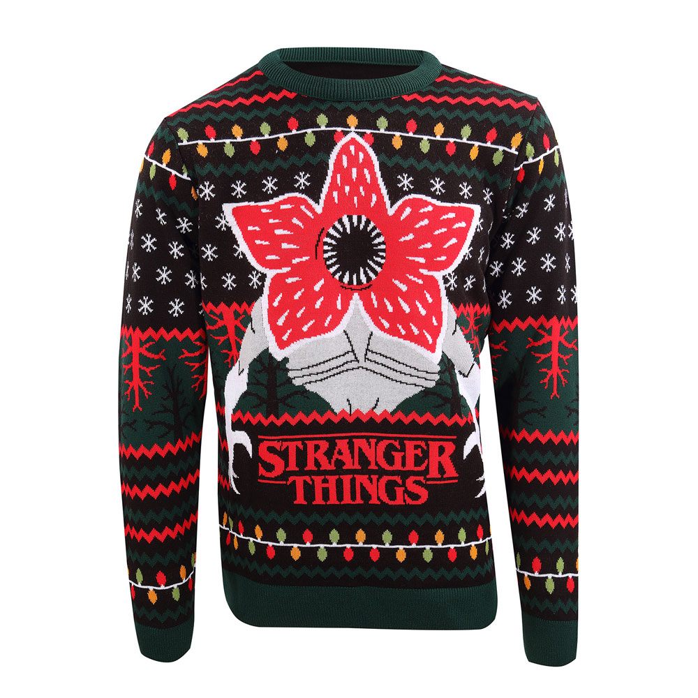Stranger Things Sweatshirt Christmas Jumper Demogorgon Größe L - Smalltinytoystore