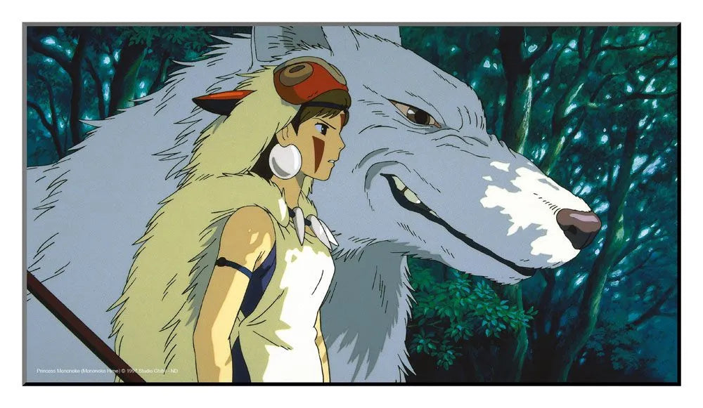 Studio Ghibli Holzdruck Prinzessin Mononoke 37,5 x 20,5 cm - Smalltinytoystore