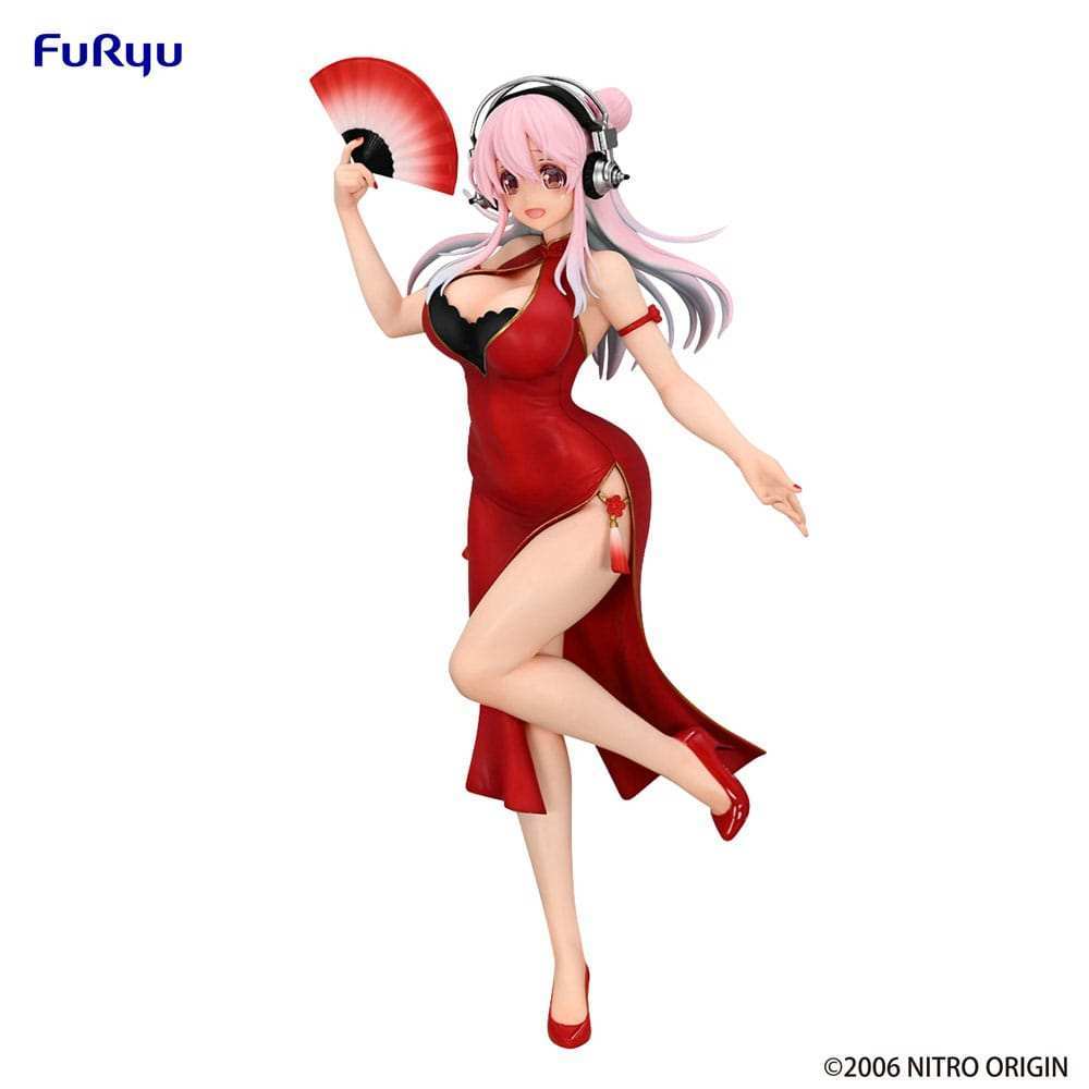 Super Sonico Trio-Try-iT PVC Statue China Dress Ver. 21 cm - Smalltinytoystore