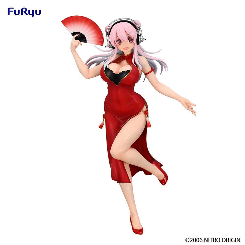 Super Sonico Trio-Try-iT PVC Statue China Dress Ver. 21 cm - Smalltinytoystore