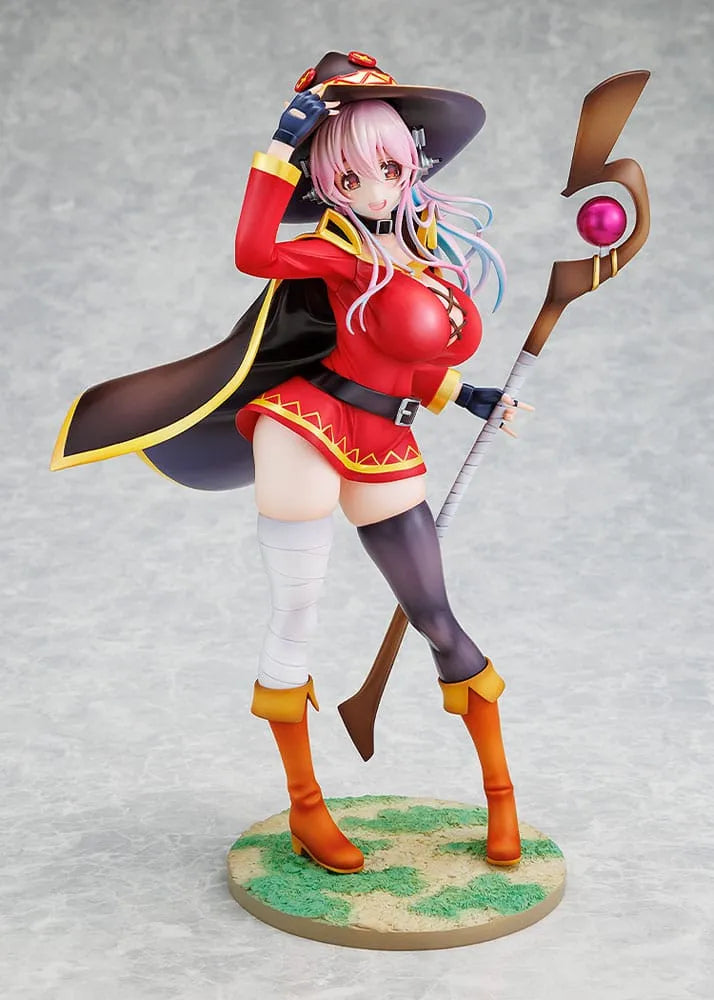 Super Sonico x Konosuba PVC Statue 1/7 Super Sonico Megumin collaboration Ver. 25 cm - Smalltinytoystore