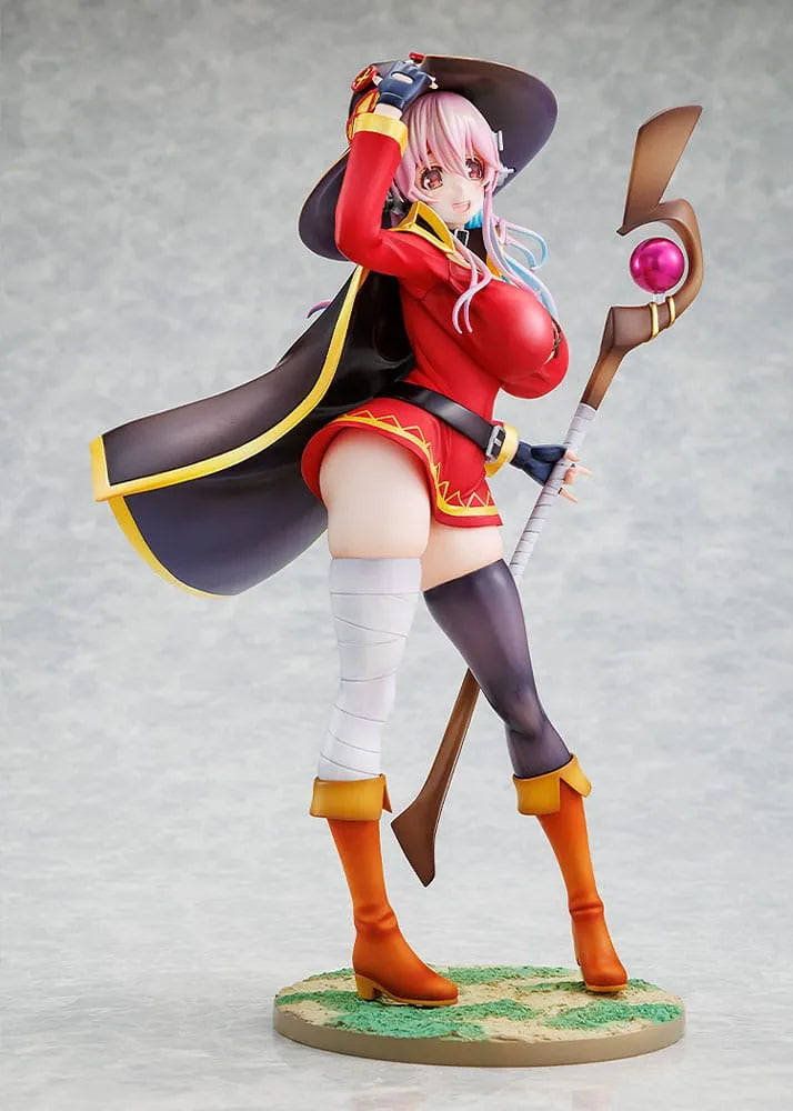 Super Sonico x Konosuba PVC Statue 1/7 Super Sonico Megumin collaboration Ver. 25 cm - Smalltinytoystore