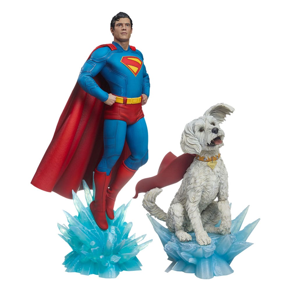 Superman (2025) Premium Format Statuen Superman 61 cm & Krypto 23 cm Bundle (2) - Smalltinytoystore