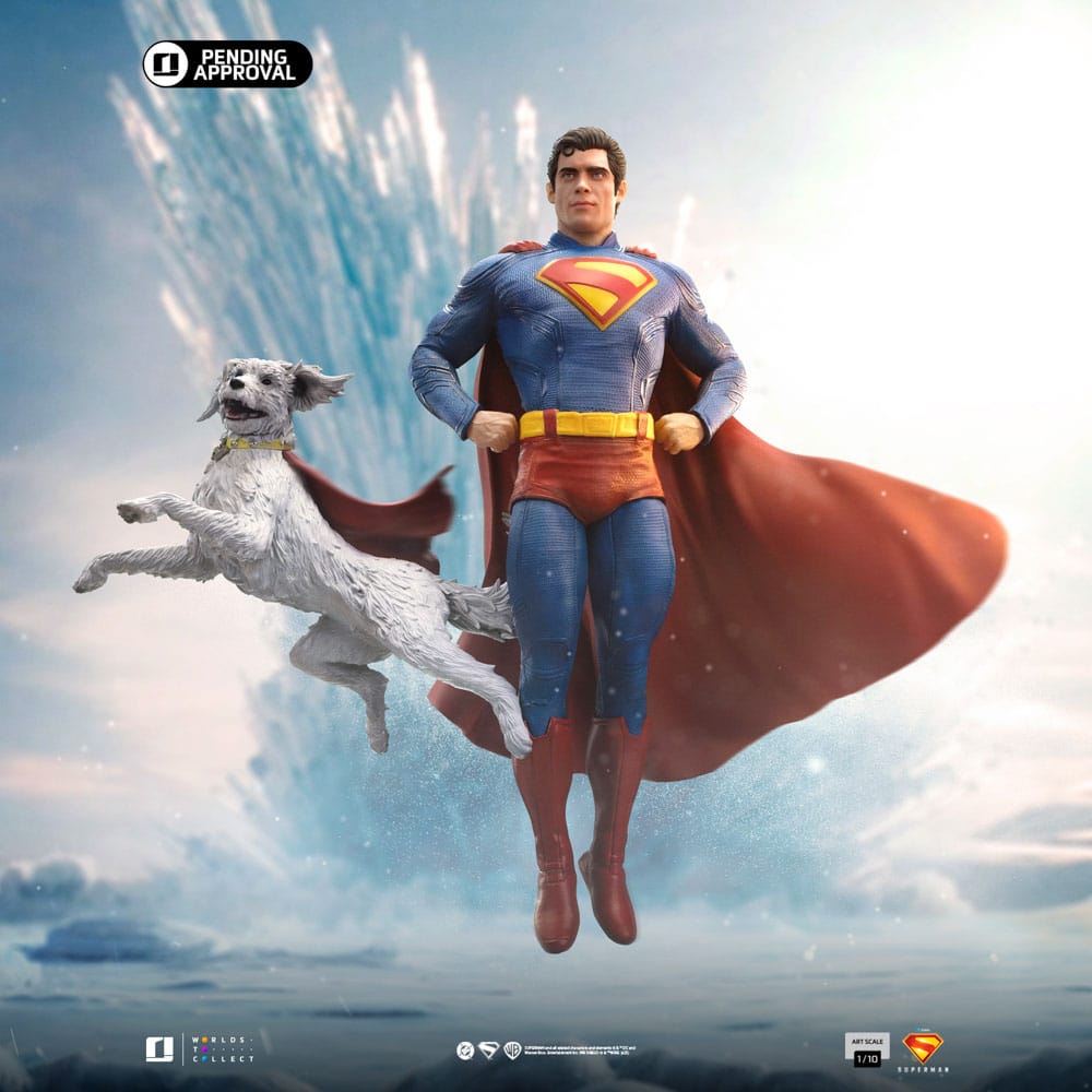 Superman Legacy Art Scale Statue 1/10 Superman & Krypto 32 cm - Smalltinytoystore