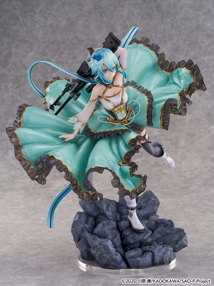 Sword Art Online SHIBUYA SCRAMBLE FIGURE PVC Statue 1/7 Sinon Crystal Dress Ver. 29 cm - Smalltinytoystore