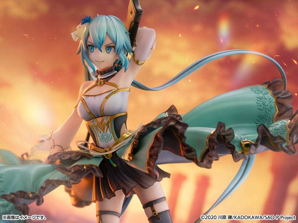 Sword Art Online SHIBUYA SCRAMBLE FIGURE PVC Statue 1/7 Sinon Crystal Dress Ver. 29 cm - Smalltinytoystore