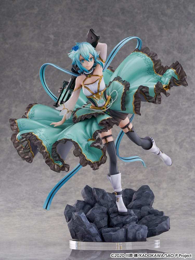 Sword Art Online SHIBUYA SCRAMBLE FIGURE PVC Statue 1/7 Sinon Crystal Dress Ver. 29 cm - Smalltinytoystore