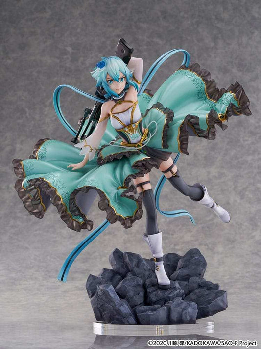 Sword Art Online SHIBUYA SCRAMBLE FIGURE PVC Statue 1/7 Sinon Crystal Dress Ver. 29 cm - Smalltinytoystore