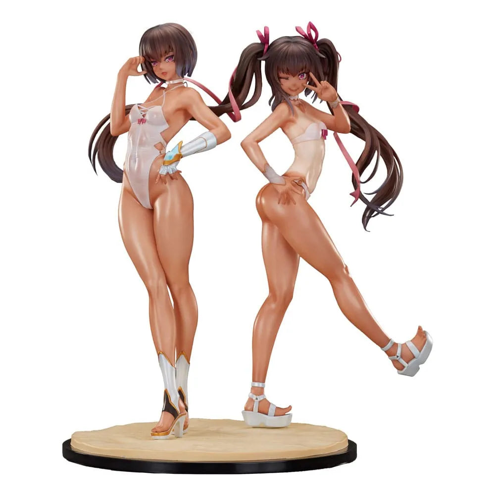 Taimanin RPG 2-Set PVC Statue 1/6 Adult Yukikaze and Young Yukikaze Swimsuits Ver. 28 cm - Smalltinytoystore