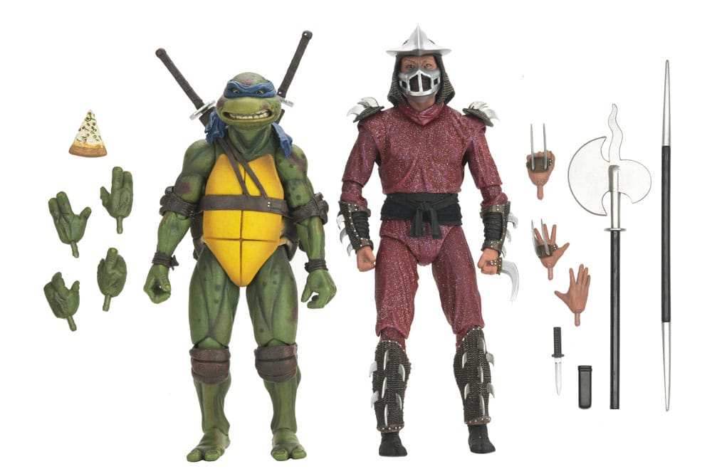 Teenage Mutant Ninja Turtles (1990 Movie) Actionfigur Roof Top Battle Shredder vs Leo 18 cm - Smalltinytoystore