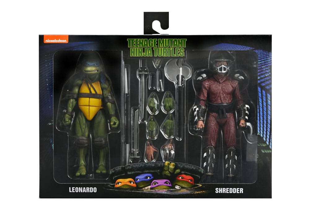 Teenage Mutant Ninja Turtles (1990 Movie) Actionfigur Roof Top Battle Shredder vs Leo 18 cm - Smalltinytoystore