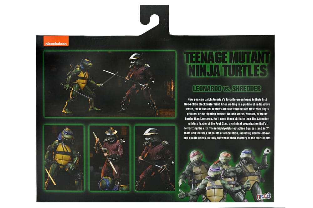 Teenage Mutant Ninja Turtles (1990 Movie) Actionfigur Roof Top Battle Shredder vs Leo 18 cm - Smalltinytoystore