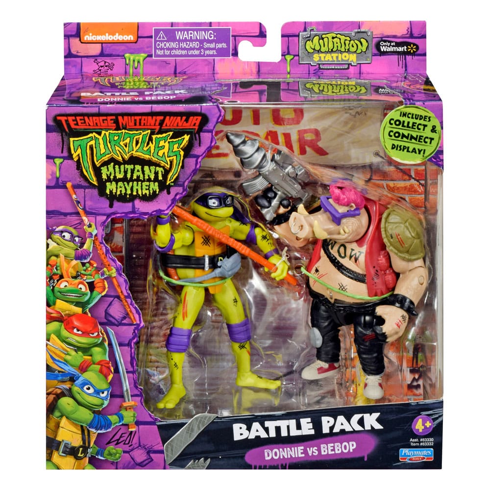 Teenage Mutant Ninja Turtles Actionfiguren Donatello vs. Bebop 11 cm - Smalltinytoystore