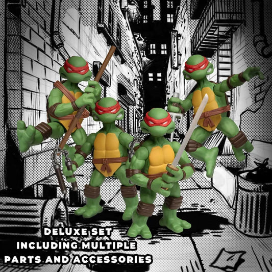 Teenage Mutant Ninja Turtles Actionfiguren Teenage Mutant Ninja Turtles Deluxe Set 8 cm - Smalltinytoystore