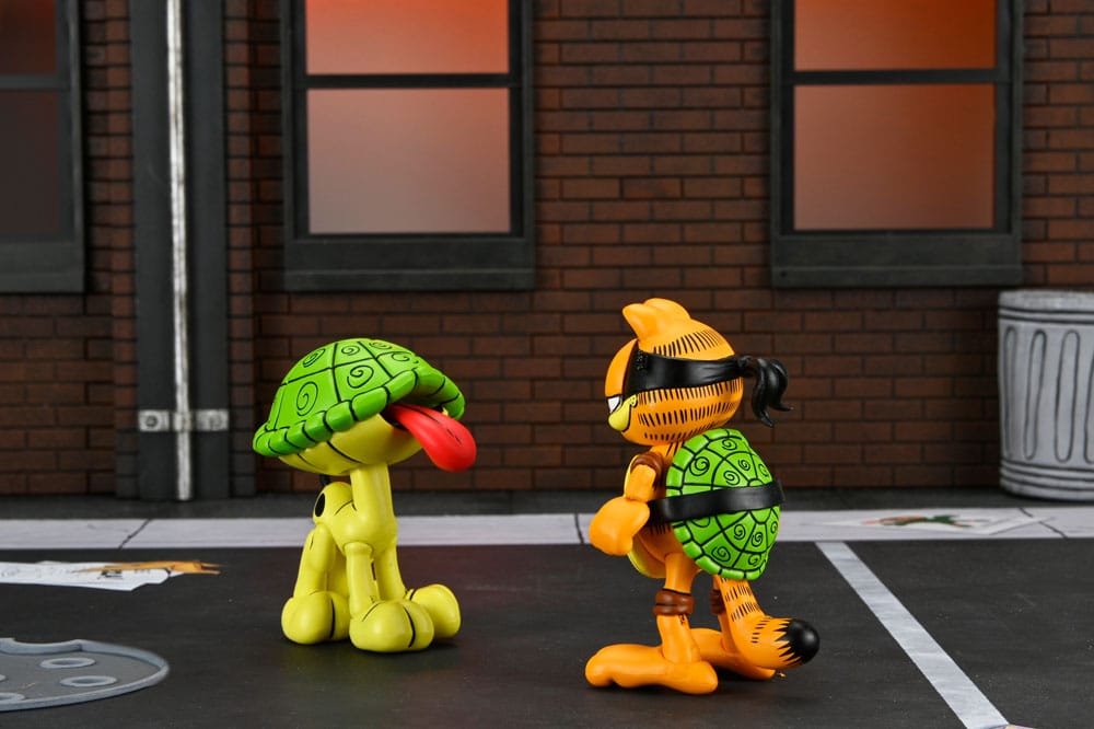 Teenage Mutant Ninja Turtles (Archie Comics) x Garfield 2er-Pack Actionfigur Ultimate Garfello & Odie 10 cm - Smalltinytoystore