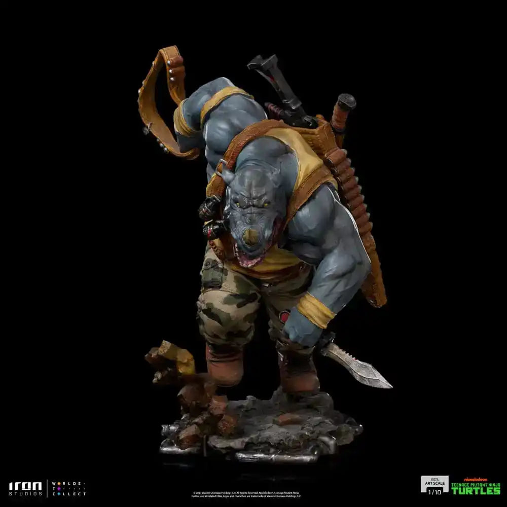 Teenage Mutant Ninja Turtles BDS Art Scale Statue 1/10 Rocksteady 24 cm - Smalltinytoystore
