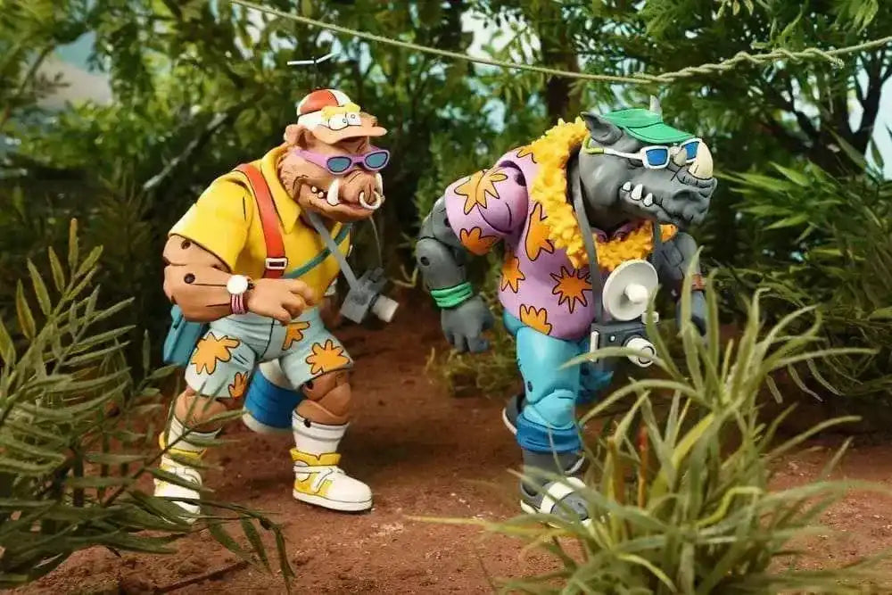 Teenage Mutant Ninja Turtles (Cartoon 1980) 2er-Pack Vacation Bebop and Rocksteady 18 cm - Smalltinytoystore
