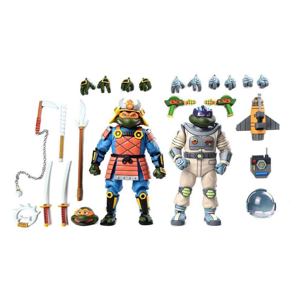 Teenage Mutant Ninja Turtles (Cartoon) 2er-Pack Space Adventure & Samurai Turtles 18 cm - Smalltinytoystore