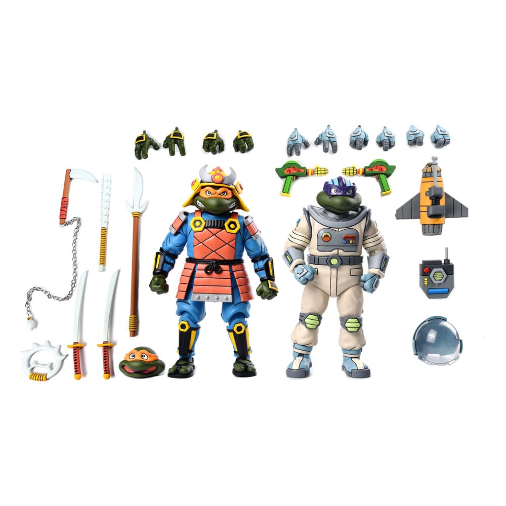 Teenage Mutant Ninja Turtles (Cartoon) Actionfiguren 2er-Pack Space Adventure & Samurai Turtles 18 cm - Beschädigte Verpackung - Smalltinytoystore