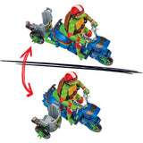 Teenage Mutant Ninja Turtles: Mutant Mayhem Action Figur Raphael & Scooter mit Seitenwagen 11 cm - Smalltinytoystore