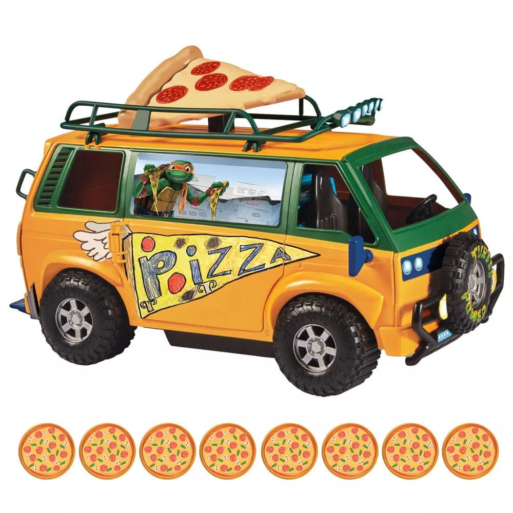 Teenage Mutant Ninja Turtles: Mutant Mayhem Fahrzeug Pizzafire Van 20 cm - Smalltinytoystore