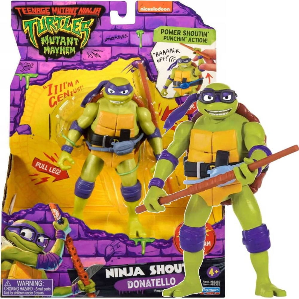 Teenage Mutant Ninja Turtles: Mutant Mayhem Ninja Shouts Action Figur Donatello 14 cm - Smalltinytoystore