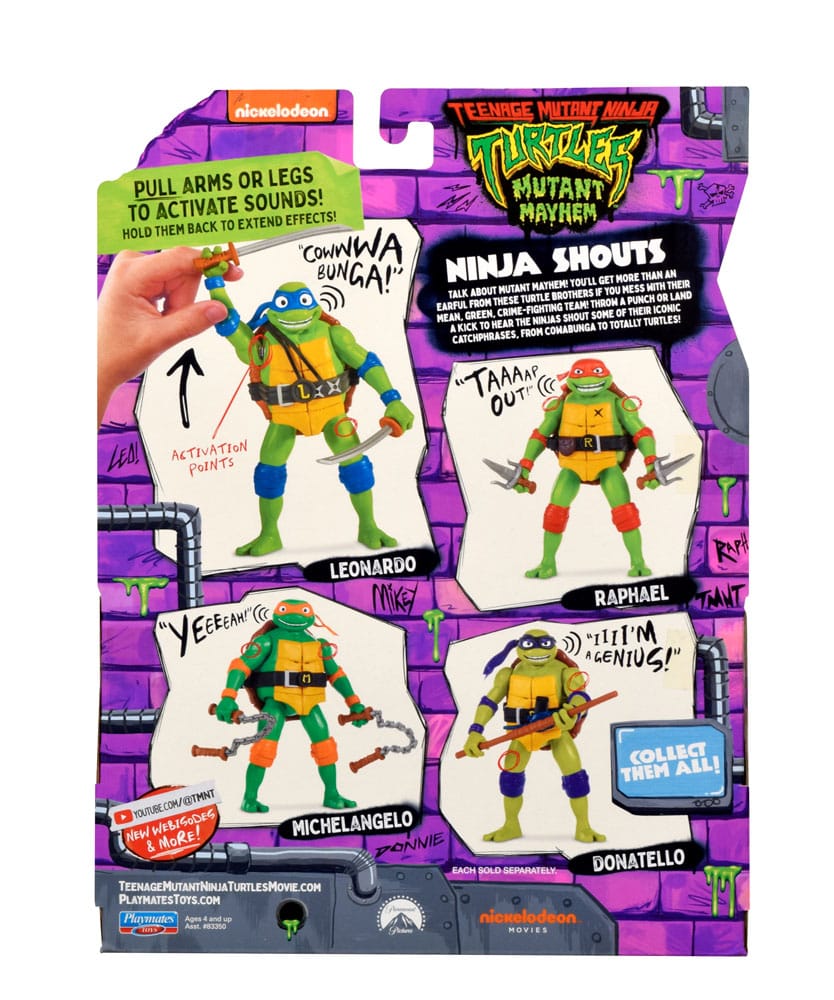 Teenage Mutant Ninja Turtles: Mutant Mayhem Ninja Shouts Action Figur Leonardo 14 cm - Smalltinytoystore
