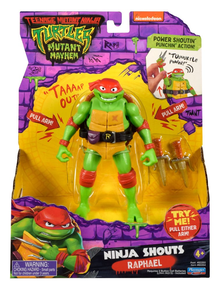 Teenage Mutant Ninja Turtles: Mutant Mayhem Ninja Shouts Action Figur Raphael 14 cm - Smalltinytoystore