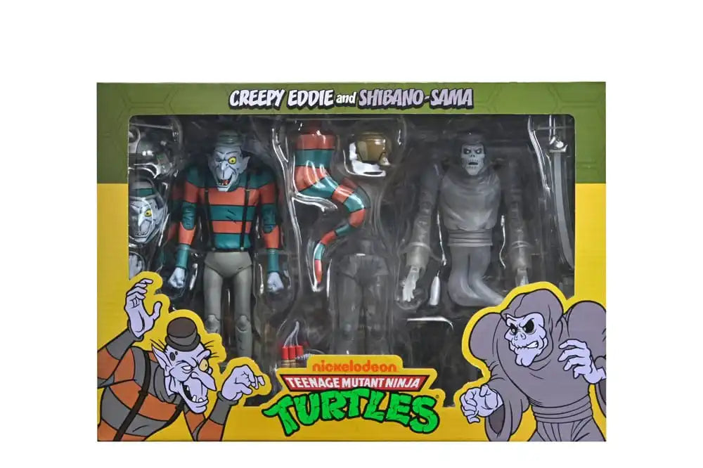 Teenage Mutant Ninja Turtles: Saturday Morning Adventures Actionfiguren 2-Pack Creepy Eddie & Shibano-Sama 17 cm - Smalltinytoystore