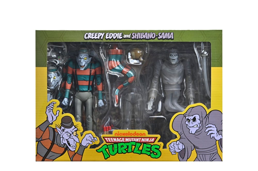 Teenage Mutant Ninja Turtles: Saturday Morning Adventures Actionfiguren 2-Pack Creepy Eddie & Shibano-Sama 17 cm - Smalltinytoystore