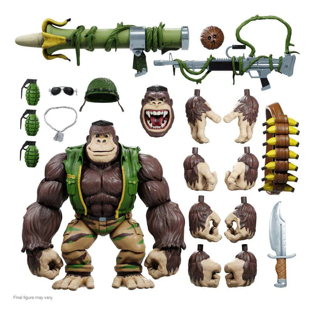 Teenage Mutant Ninja Turtles Ultimates Guerrilla Gorilla Actionfigur mit Zubehör, Smalltinytoystore