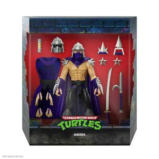 Teenage Mutant Ninja Turtles Shredder Actionfigur mit silberner Rüstung, Zubehör, OVP