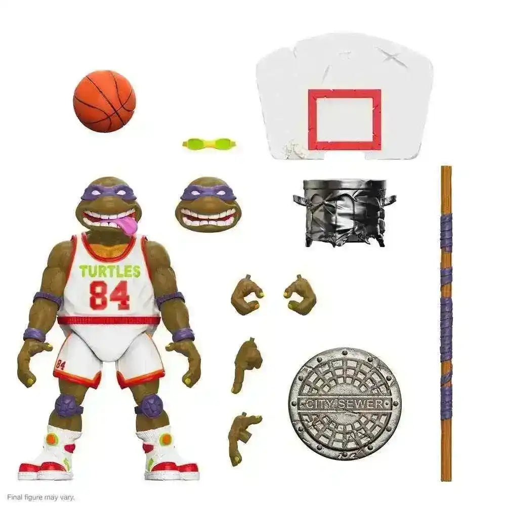 Teenage Mutant Ninja Turtles Figuren Set Slam Dunkin Don, Zubehör, Basketball, Smalltinytoystore