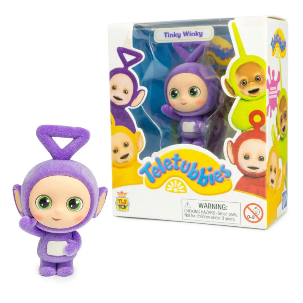Teletubbies Cheebee Minifigur Tinky Winky Flocked 6 cm - Smalltinytoystore
